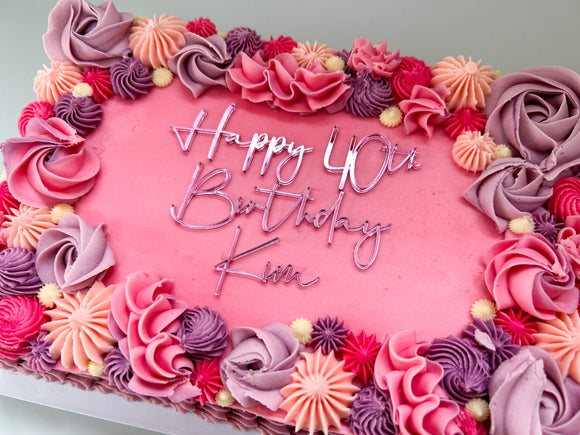Happy Birthday Cake Charm Palm Font