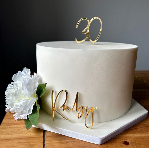 Name and Number Cake Charm Palm Font