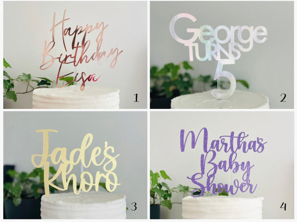 Choose Your Font - Personalised Card Topper